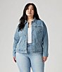 Levi's Levi's® Plus Size Point Collar Long Sleeve Welt Pocket Original Trucker Jacket, Color:Jeanie - Image 4