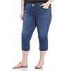 Color:Lapis Amidst - Image 1 - Levi's® Plus Size Shaping Capri Jeans