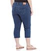Color:Lapis Amidst - Image 2 - Levi's® Plus Size Shaping Capri Jeans