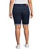 Color:Lapis Midnight - Image 2 - Levi's® Plus Size Classic Shaping Rolled Cuff Bermuda Shorts