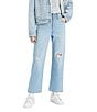 Color:Add By Ambrey - Image 1 - Levi's® Ribcage High Rise Distressed Ankle Straight Jeans