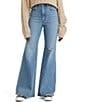 Color:Ringing Bells - Image 1 - Levi's® Ribcage High Rise Distressed Flare Jeans
