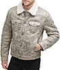 Levi's Levi's® Sherpa Sherpa Zip Front Trucker Jacket, Color:Grey - Image 1