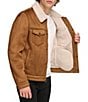 Levi's Levi's® Sherpa Sherpa Zip Front Trucker Jacket, Color:Brown - Image 3