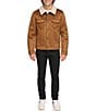 Levi's Levi's® Sherpa Sherpa Zip Front Trucker Jacket, Color:Brown - Image 6