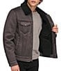 Levi's Levi's® Sherpa Sherpa Zip Front Trucker Jacket, Color:Black - Image 3