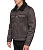 Levi's Levi's® Sherpa Sherpa Zip Front Trucker Jacket, Color:Black - Image 5