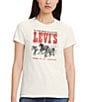 Color:Horse Trio Egret - Image 1 - Levi's® The Perfect Horse Trio Logo Graphic T-Shirt