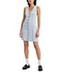 Color:Never Going To Change - Image 1 - Levi's® Thora V-Neck Sleeveless Button Front Denim Mini Dress
