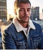 Levi's Levi's® Type III Sherpa Denim Trucker Jacket, Color:Mustard Wash - Image 5