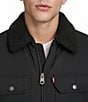 Levi's Levi's® Utility Bomber Sherpa Collar Jacket, Color:Black - Image 5