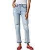 Levi's® Wedgie High Rise Straight Leg Distressed Ankle Jeans - Image 1