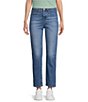 Color:Jive Sound - Image 1 - Wedgie Stretch Denim Mid Rise Straight Leg Jeans
