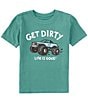 Color:Spruce Green - Image 1 - Big Boys 8-20 Short Sleeve Get Dirty Truck T-Shirt