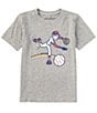 Color:Heather Gray - Image 1 - Big Boys 8-20 Short Sleeve Jake Baseball Player T-Shirt