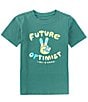 Color:Spruce Green - Image 1 - Big Girls 7-16 Future Optimist Short-Sleeve T-Shirt