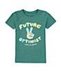 Color:Spruce Green - Image 1 - Little Boys 2T-4T Short Sleeve Future Optimist T-Shirt