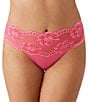 Color:Hot Pink - Image 1 - Light And Lacy Hi-Cut Panty
