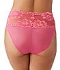 Color:Hot Pink - Image 2 - Light And Lacy Hi-Cut Panty