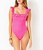 Color:Roxie Pink - Image 1 - Aemma Ruffle One Piece Swimsuit