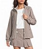 Lilly Pulitzer Ainsley Lightweight Mini Performance Twill Gingham Stand Collar Long Sleeve Zip-Up Jacket - Image 1