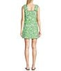 Lilly Pulitzer Anders Crepe Daffodil Hill Print Square Neck Sleeveless Bow Shoulder Romper, Color:Resort White Daffodil Hill - Image 2