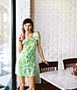 Lilly Pulitzer Anders Crepe Daffodil Hill Print Square Neck Sleeveless Bow Shoulder Romper, Color:Resort White Daffodil Hill - Image 4