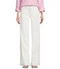 Lilly Pulitzer Aniston Denim High Rise Straight Leg Raw Hem Jeans, Color:Resort White - Image 1