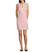 Lilly Pulitzer Aria Charming Check Boucle Notch Neck Sleeveless Bow Shift Dress, Color:Rousseau Pink - Image 1
