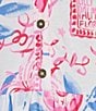 Lilly Pulitzer Arley Sun Sea Sand Print Notch Collar Cap Sleeve Tiered Shirt Dress, Color:Resort White - Image 3