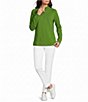 Lilly Pulitzer Ashlee Cabana Slub Terry Knit Mock Neck Long Sleeve Quarter-Zip Pullover - Image 3