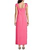 Lilly Pulitzer Bernice Satin Back Crepe Square Neck Bow Shoulder Midi Dress - Image 2
