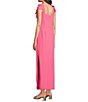Lilly Pulitzer Bernice Satin Back Crepe Square Neck Bow Shoulder Midi Dress - Image 4
