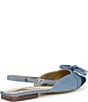 Lilly Pulitzer Brit Denim Bow Point Toe Slingback Flats - Image 2