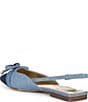 Lilly Pulitzer Brit Denim Bow Point Toe Slingback Flats - Image 3