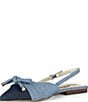 Lilly Pulitzer Brit Denim Bow Point Toe Slingback Flats - Image 4