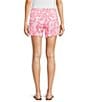 Lilly Pulitzer Buttercup Crab Print Flat Front Scallop Shorts, Color:Cane Coral - Image 2