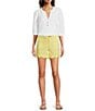 Lilly Pulitzer Buttercup Mid Rise Scallop Shorts, Color:French Yellow - Image 3