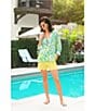 Lilly Pulitzer Buttercup Mid Rise Scallop Shorts, Color:French Yellow - Image 5