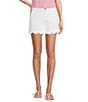 Lilly Pulitzer Buttercup Mid Rise Scallop Shorts, Color:Resort White - Image 1