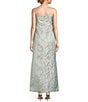 Lilly Pulitzer Carlynn Ditsy Daisy Metallic Brocade Strapless Sleeveless Maxi Dress, Color:Bluette - Image 2