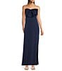Lilly Pulitzer Carlynn Satin Strapless Bow Maxi Dress, Color:True Navy - Image 1