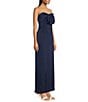 Lilly Pulitzer Carlynn Satin Strapless Bow Maxi Dress, Color:True Navy - Image 3