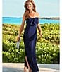 Lilly Pulitzer Carlynn Satin Strapless Bow Maxi Dress, Color:True Navy - Image 5
