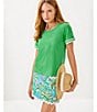 Lilly Pulitzer Clairmont Cotton Jersey Round Neck Short Sleeve Ric Rac Trim Top, Color:Fauna Green - Image 6