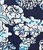 Color:Low Tide Navy Bouquet - Image 4 - Cody Pima Cotton Knit Floral Print Crew Neck Short Sleeve Shirt Dress