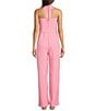 Lilly Pulitzer Connie Satin Back Crepe Halter Neck Sleeveless Jumpsuit, Color:Rousseau Pink - Image 2