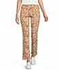 Lilly Pulitzer Corso Stretch Woven Cheetah Checks Print UPF 50+ Moisture Wicking Pull-On Pants - Image 1