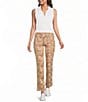 Lilly Pulitzer Corso Stretch Woven Cheetah Checks Print UPF 50+ Moisture Wicking Pull-On Pants - Image 3