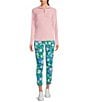 Color:Spearmint - Image 3 - Corso Stretch Woven Twill Luxletic Floral Pull-On Golf Pant